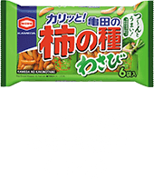 亀田の柿の種わさび6袋詰〈164g〉